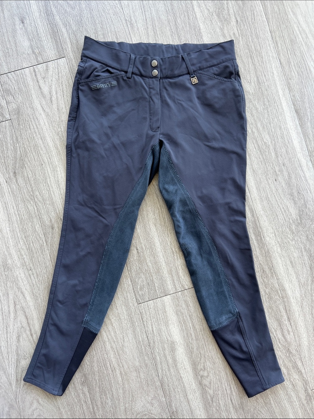 Grey blue / slate blue ROMFH full seat breeches